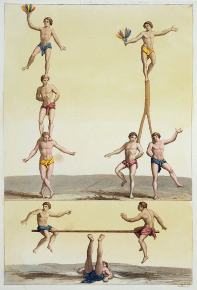 Mexicans Performing Gymnastics by Gallo Gallina